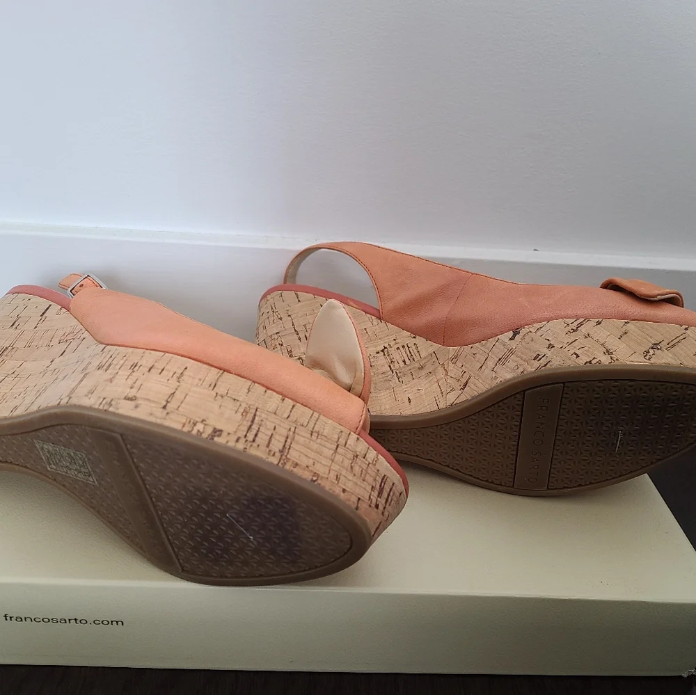 *2/30 symmer clearout* NIB s.8 Franco Sarto leather wedges - Picture 3 of 6